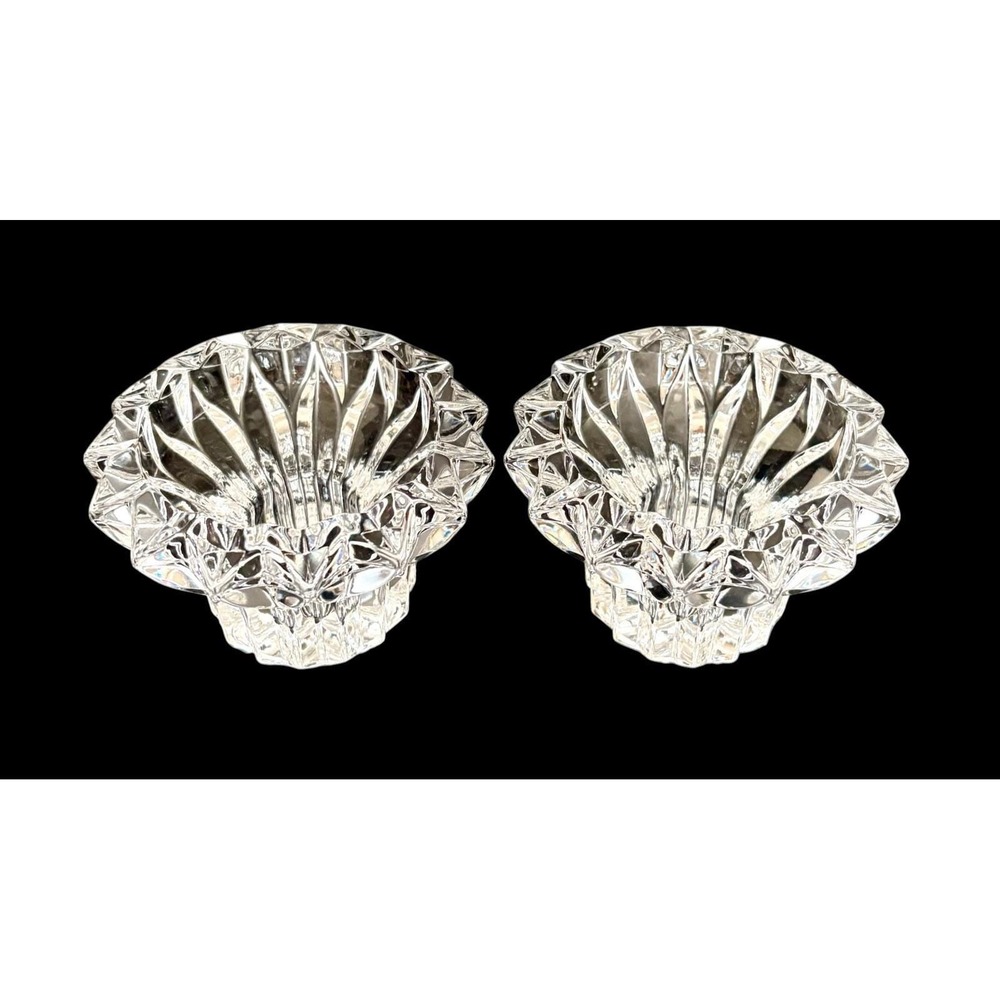 Cristal d'Arques Cheverny 24% Lead Crystal Taper Candlestick Holders France